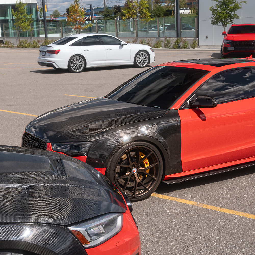 2008-2017 B8 B8.5 Audi A4, S4, A5, S5, RS5 - CAP Dry Carbon Fiber Mirror Covers (Pair)