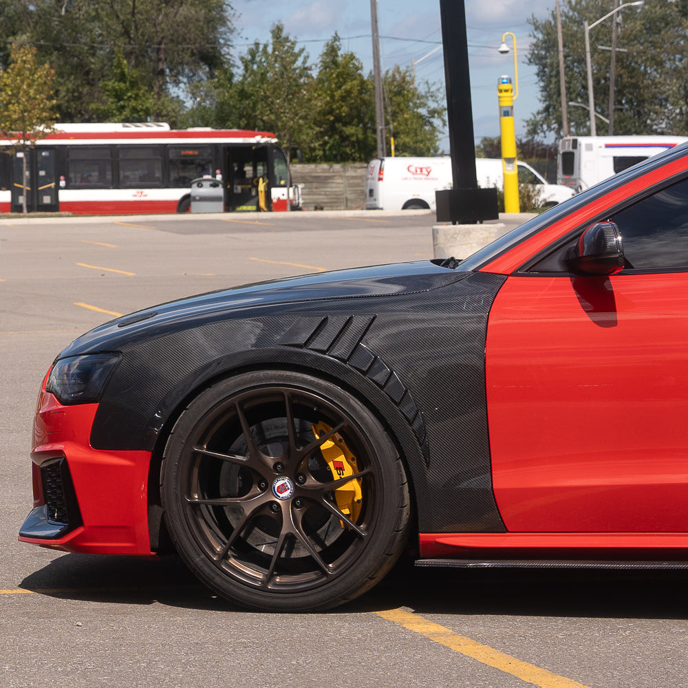 2008-2017 B8 B8.5 Audi A4, S4, A5, S5, RS5 - CAP Dry Carbon Fiber Mirror Covers (Pair)
