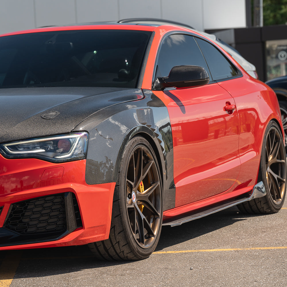 2008-2017 B8 B8.5 Audi A4, S4, A5, S5, RS5 - CAP Dry Carbon Fiber Mirror Covers (Pair)