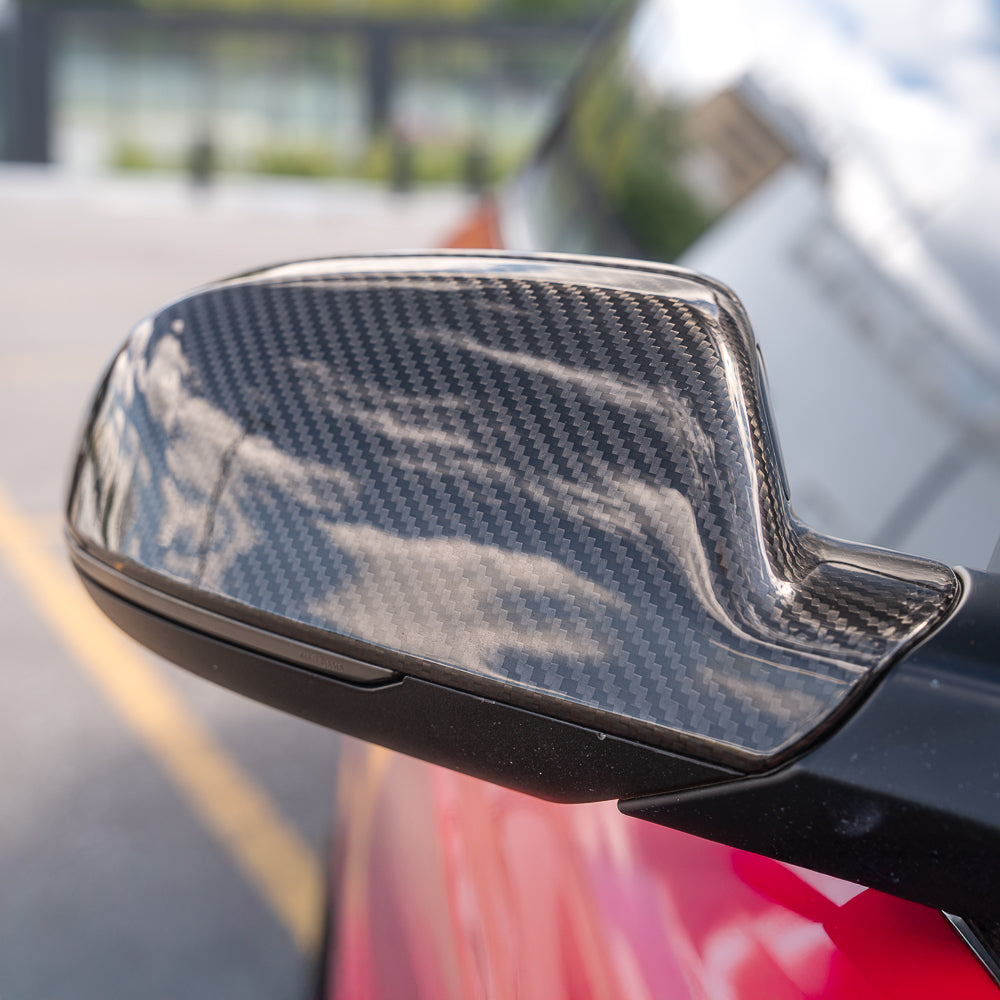 2008-2017 B8 B8.5 Audi A4, S4, A5, S5, RS5 - CAP Dry Carbon Fiber Mirror Covers (Pair)