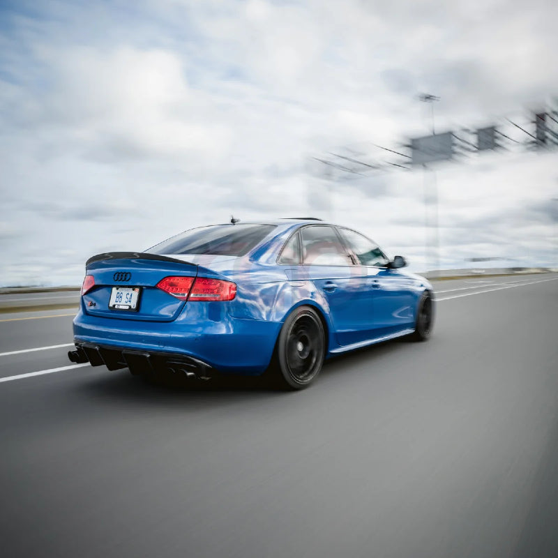 2010-2012 B8 Audi A4/S4 - CAP Carbon Fiber Diffuser With LED Brake Light - V1