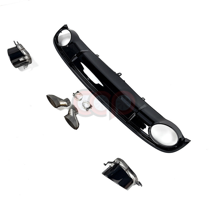 2012-2015 C7 Audi A7 Non S-Line - CAP Gloss Black RS Style Rear Diffuser