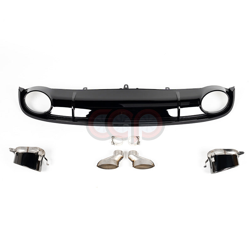2012-2015 C7 Audi A7 Non S-Line - CAP Gloss Black RS Style Rear Diffuser