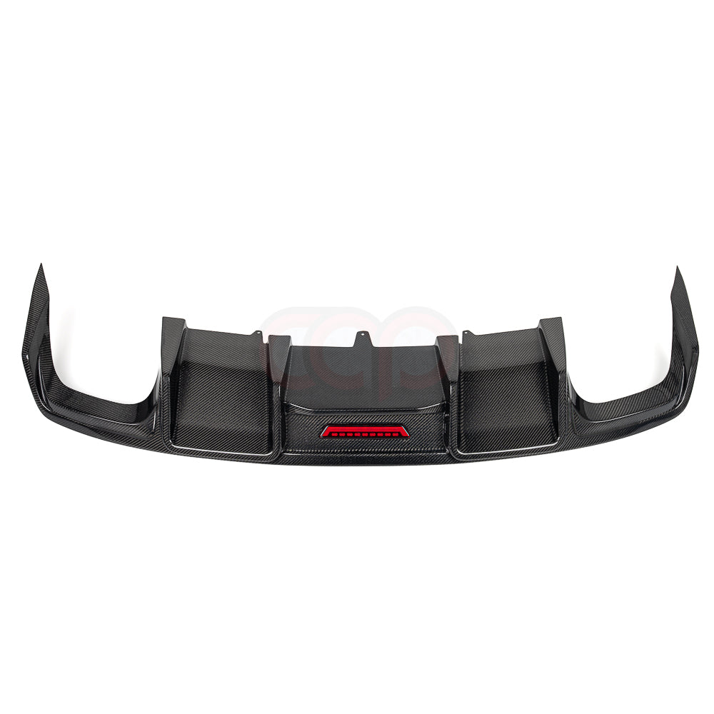 2013-2016 B8.5 Audi A4/S4 - CAP Carbon Fiber Rear Diffuser With LED Brake Light - V1 With LED Brake Light B8.5 A4 S-Line S4