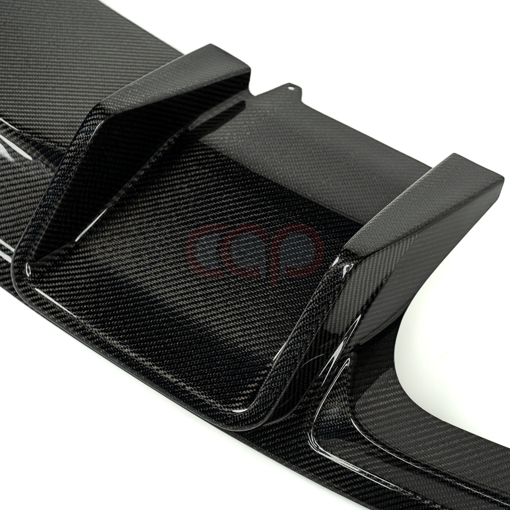2013-2016 B8.5 Audi A4/S4 - CAP Carbon Fiber Rear Diffuser With LED Brake Light - V1