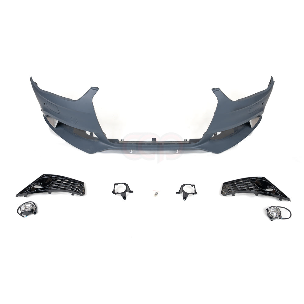 2013-2016 B8.5 Audi A4/S4 CAP Front Bumper | RS4 Bumper with Fog Lights - V3