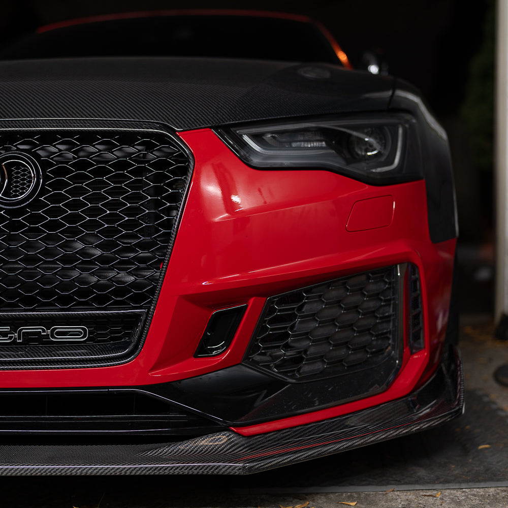 2013-2017 B8.5 A5/S5 - Dry Carbon Front Lip for CAP B8.5 RS5 Bumper V2 - B9 Style