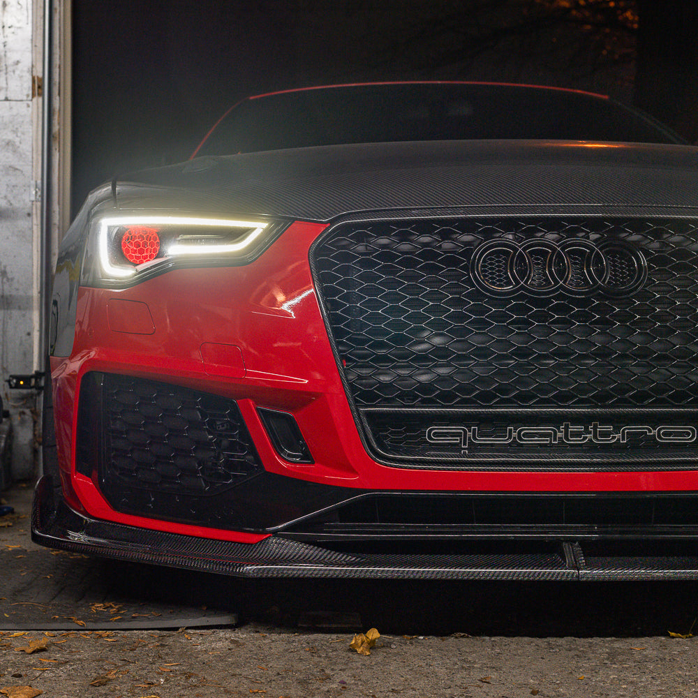 2013-2017 B8.5 A5/S5 - Dry Carbon Front Lip for CAP B8.5 RS5 Bumper V2 - B9 Style
