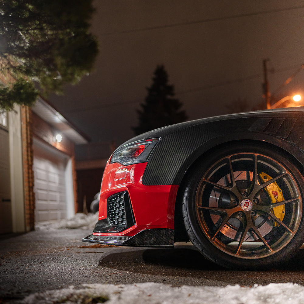 2013-2017 B8.5 A5/S5 - Dry Carbon Front Lip for CAP B8.5 RS5 Bumper V2 - B9 Style