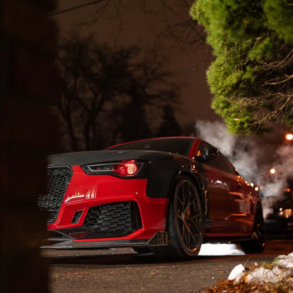 2013-2017 B8.5 A5/S5 - Dry Carbon Front Lip for CAP B8.5 RS5 Bumper V2 - B9 Style