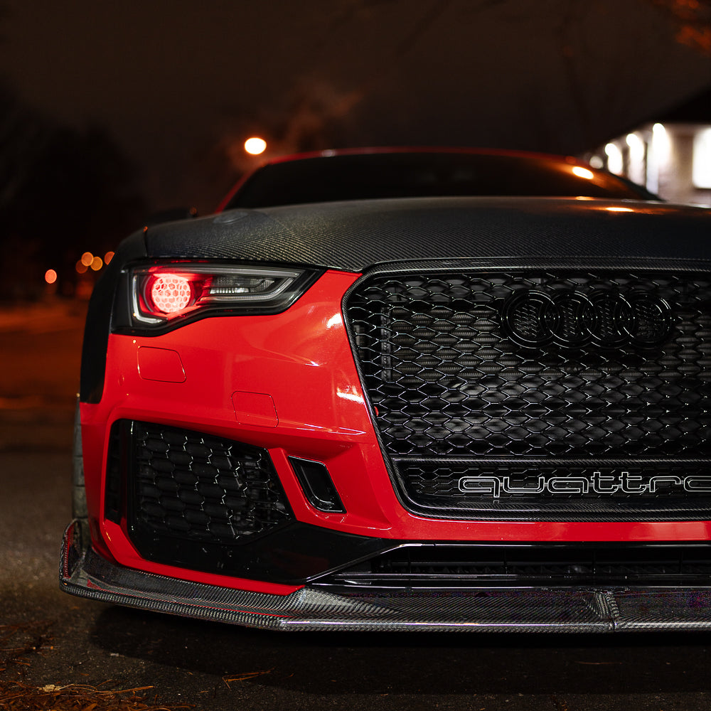 2013-2017 B8.5 A5/S5 - Dry Carbon Front Lip for CAP B8.5 RS5 Bumper V2 - B9 Style