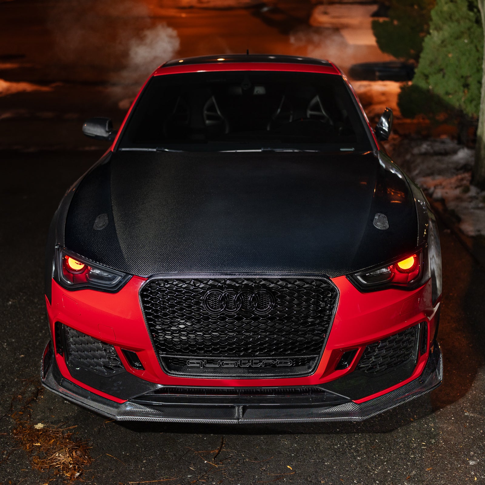 2013-2017 B8.5 A5/S5 - Dry Carbon Front Lip for CAP B8.5 RS5 Bumper V2 - B9 Style