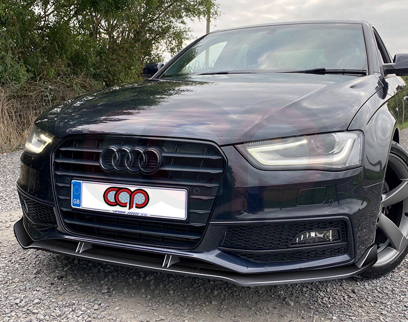 2013-2016 B8.5 Audi A4 S-Line/S4 - Gloss Black Front Lip V1