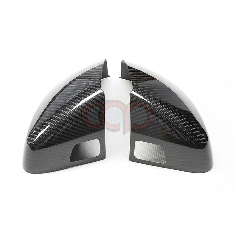2014-2020 8V Audi A3, S3, RS3 - CAP Dry Carbon Fiber Stick On Mirror Covers (Pair)