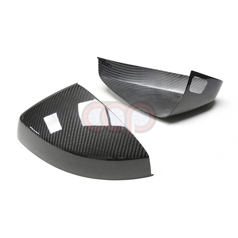 2014-2020 8V Audi A3, S3, RS3 - CAP Dry Carbon Fiber Stick On Mirror Covers (Pair)