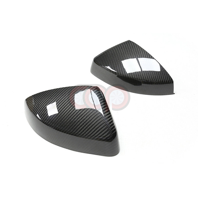 2014-2020 8V Audi A3, S3, RS3 - CAP Dry Carbon Fiber Stick On Mirror Covers (Pair)