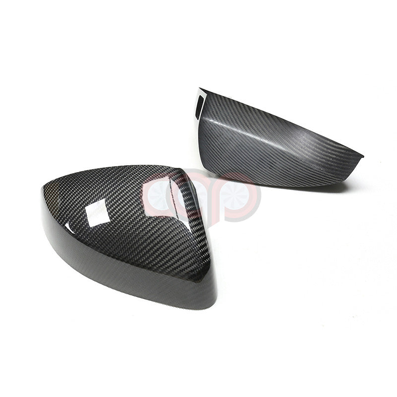 2014-2020 8V Audi A3, S3, RS3 - CAP Dry Carbon Fiber Stick On Mirror Covers (Pair)