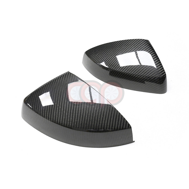 2014-2020 8V Audi A3, S3, RS3 - CAP Dry Carbon Fiber Stick On Mirror Covers (Pair)