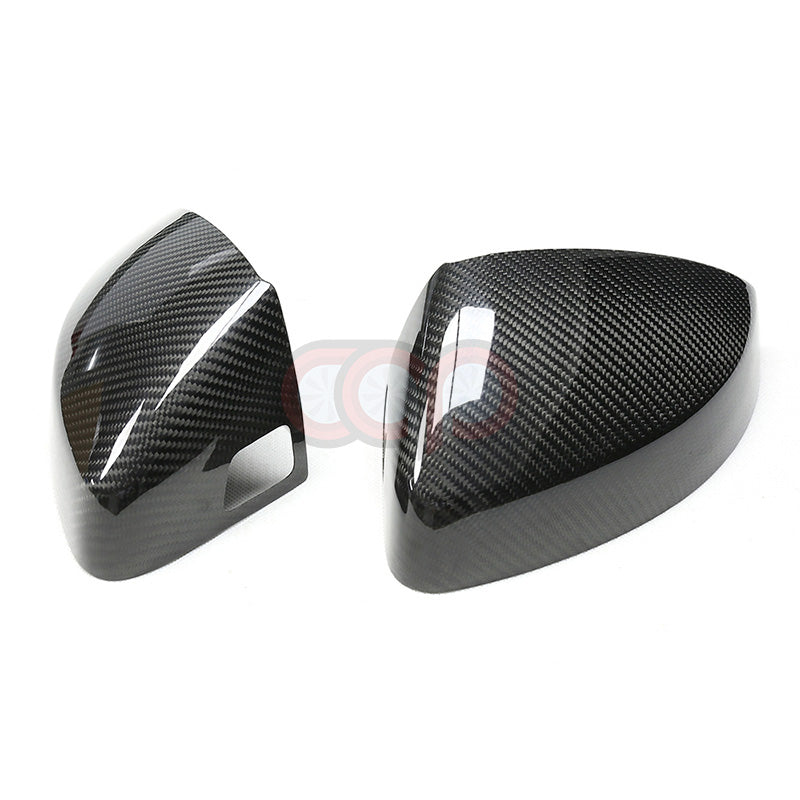 2014-2020 8V Audi A3, S3, RS3 - CAP Dry Carbon Fiber Stick On Mirror Covers (Pair)