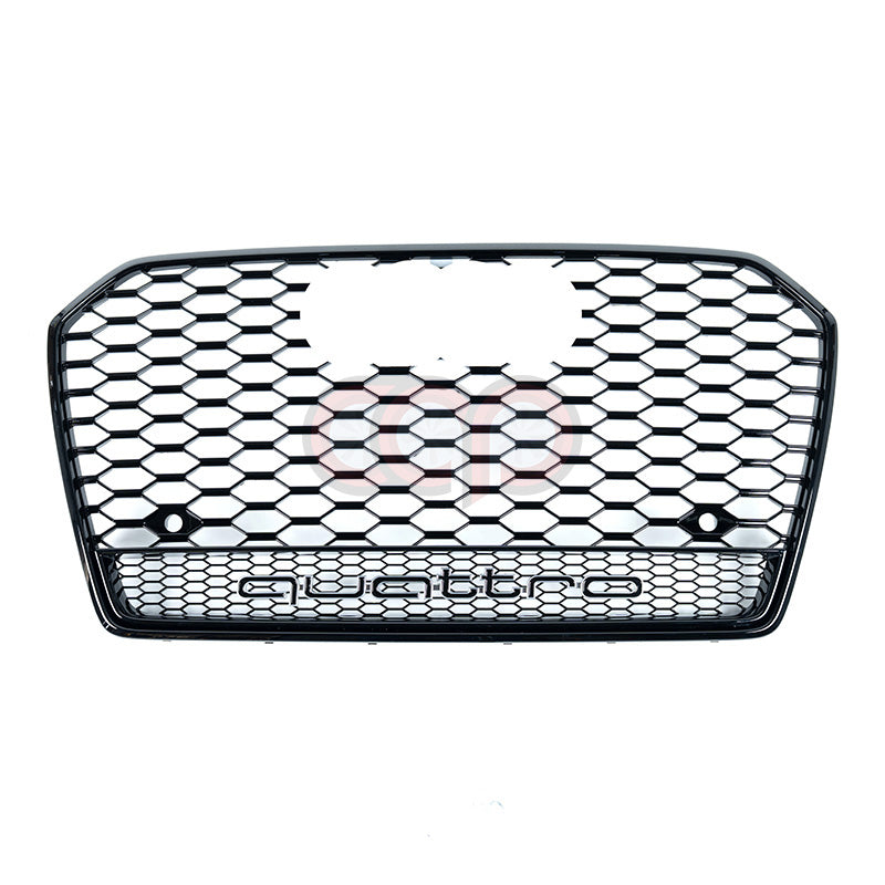 2016-2018 Audi RS7 Honeycomb Grille Quattro | C7.5 Audi A7/S7 Black Frame Black Mesh Black Lower Frame