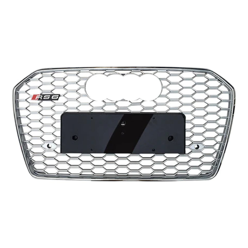 2016-2018 Audi RS6 Honeycomb Grille | C7.5 Audi A6/S6 Chrome Frame