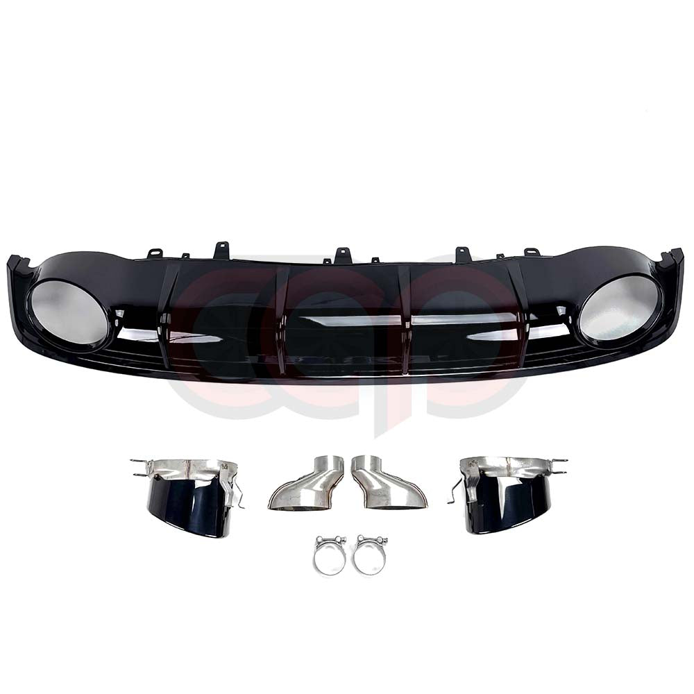 2016-2018 C7.5 Audi A7 Non S-Line - CAP Gloss Black RS Style Rear Diffuser