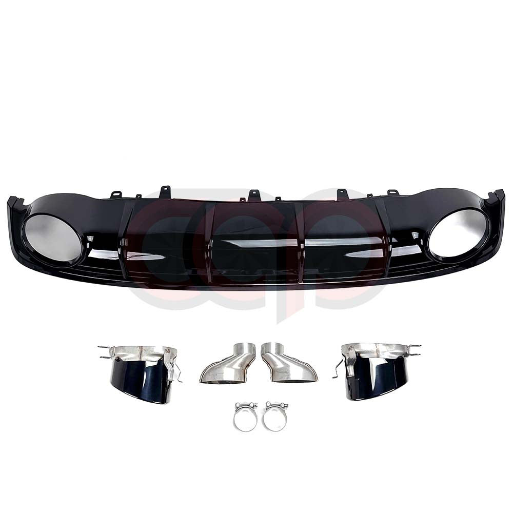 2016-2018 C7.5 Audi A7 Non S-Line - CAP Gloss Black RS Style Rear Diffuser