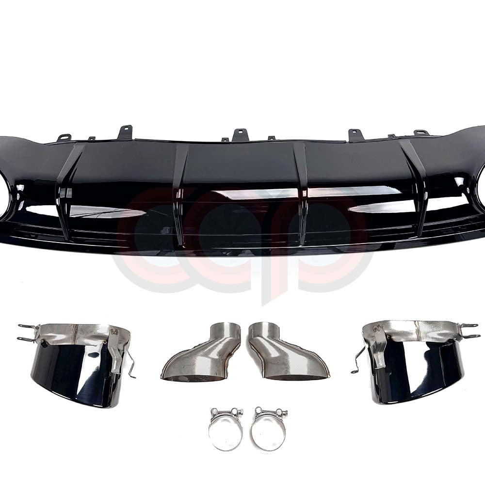 2016-2018 C7.5 Audi A7 Non S-Line - CAP Gloss Black RS Style Rear Diffuser