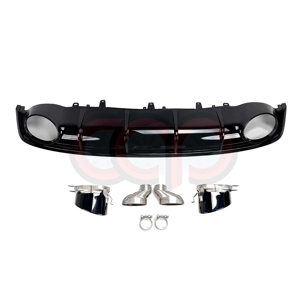 2016-2018 C7.5 Audi A7 Non S-Line - CAP Gloss Black RS Style Rear Diffuser