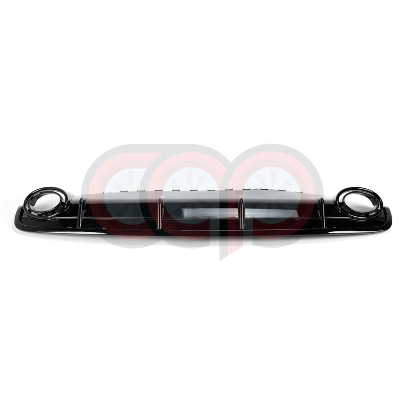 2016-2019 B9/4M Audi Q7 Non S-Line - CAP Gloss Black RS Style Rear Diffuser with Exhaust Tips 2016-2019 B9 4M Audi Q7 Non S-Line