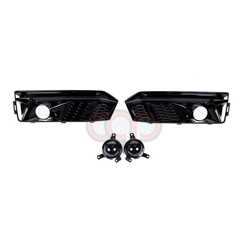 2017-2018 Audi RS4 RS Fog Grilles | 2017-2018 B9 Audi A4 S-Line/S4 - V1 with ACC 2017-2018 B9 Audi A4 S-Line S4 With ACC Black with Black Trim