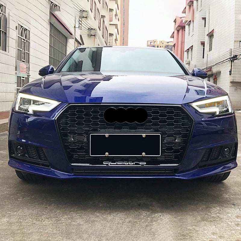 2017-2018 Audi RS4 RS Fog Grilles - Silver Trim | 2017-2018 B9 Audi A4 S-Line/S4 - V1 with ACC