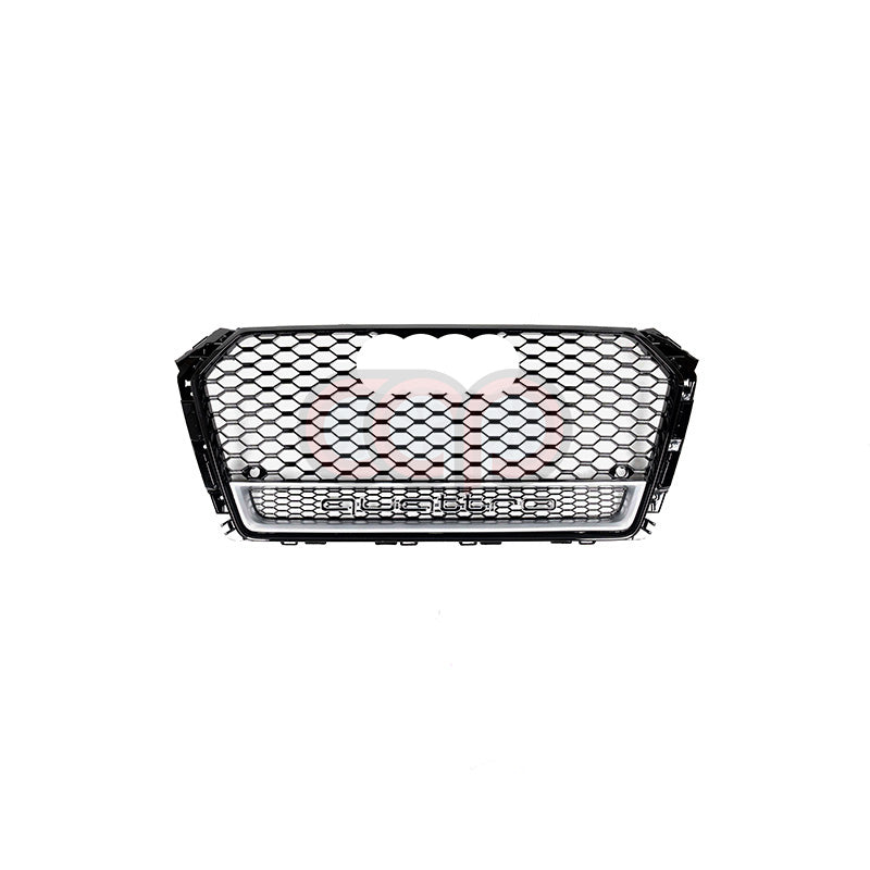 2017-2019 Audi RS4 Honeycomb Lower Frame Grille Quattro Silver Frame | B9 Audi A4/S4