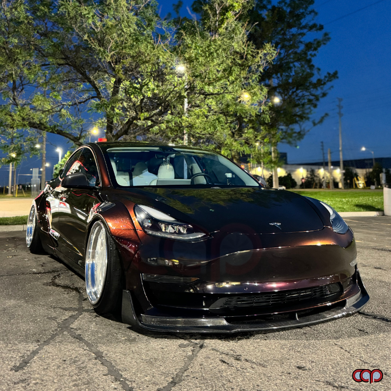 2017-2023 Tesla Model 3 - CAP Carbon Fiber Front Lip V2
