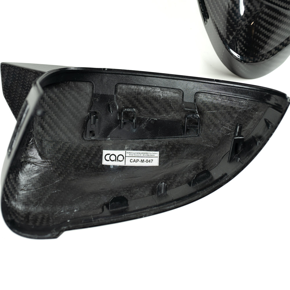 2017-2025 B9/B9.5 Audi A4, S4, A5, S5, RS5 - CAP Dry Carbon Fiber Mirror Covers (Pair) - V3