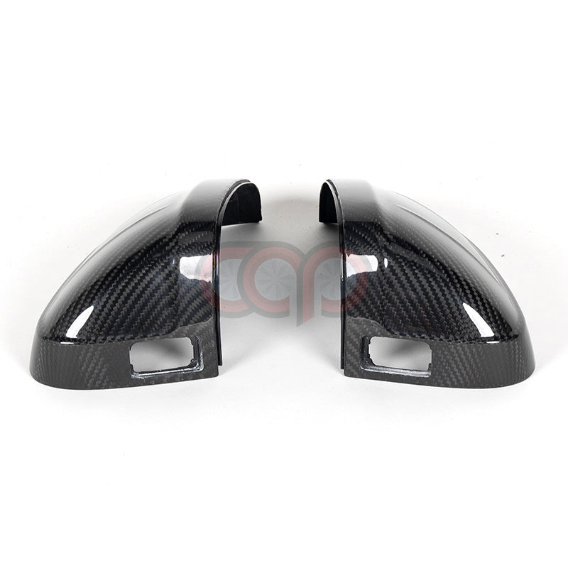 2017-2025 B9/B9.5 Audi A4, S4, A5, S5, RS5 - CAP Dry Carbon Fiber Mirror Covers (Pair) - V2 With Side Assist