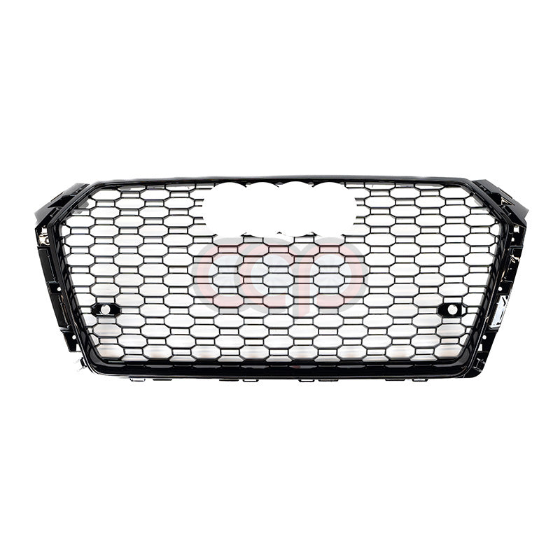 2017-2019 Audi RS4 Honeycomb Grille | B9 Audi A4/S4 Black Frame Black Honeycomb Mesh