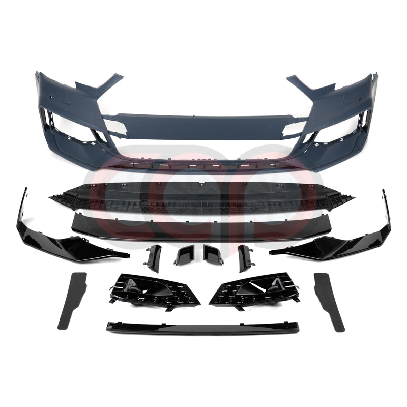 2017-2019 B9 Audi A4/S4 CAP Front Bumper | B9 RS4 Bumper - V2
