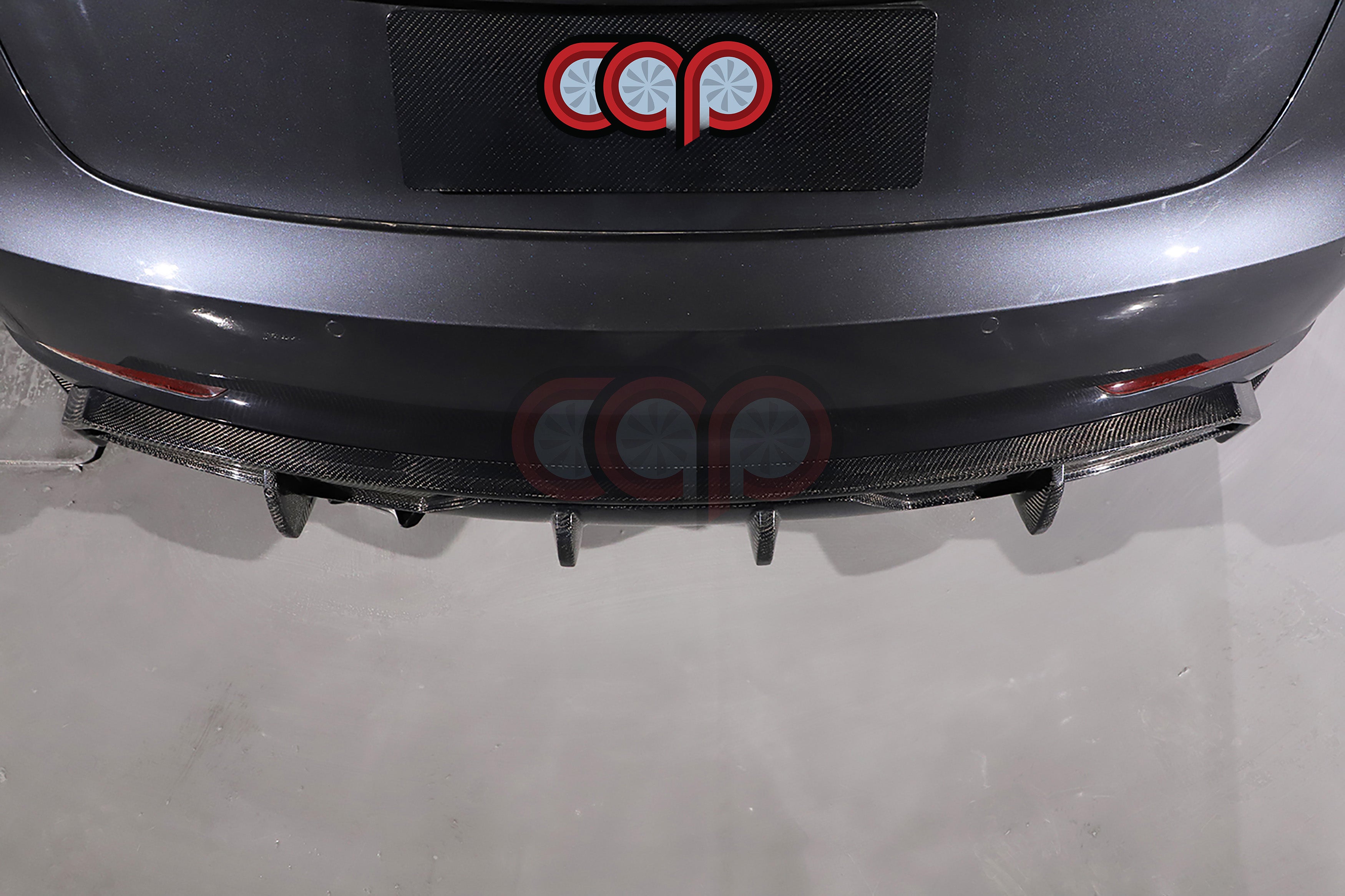2017-2023 Tesla Model 3 - Carbon Fiber Diffuser V2