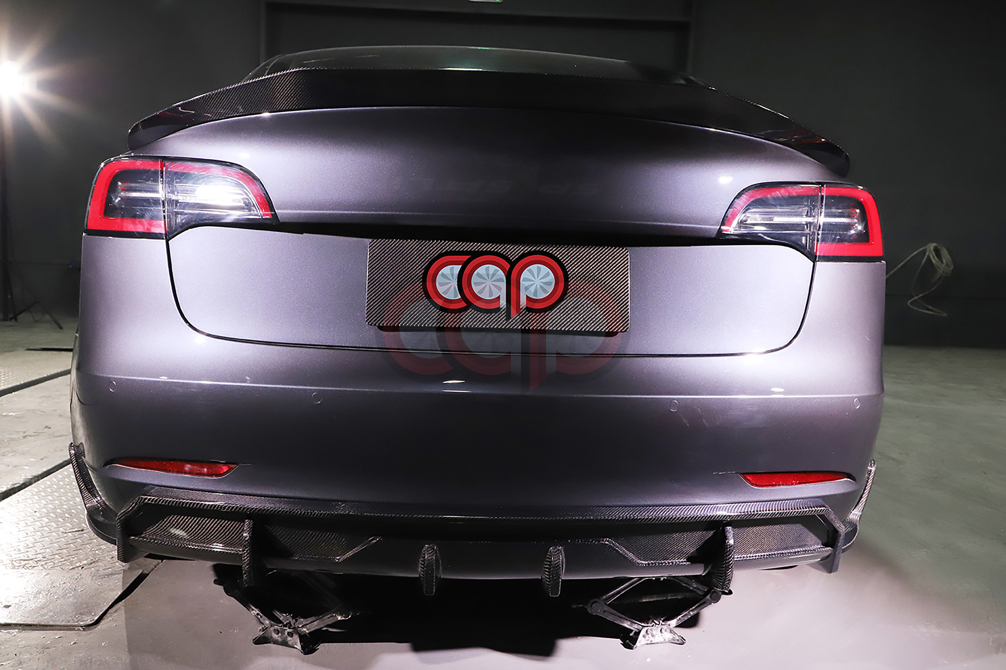 2017-2023 Tesla Model 3 - Carbon Fiber Diffuser V2