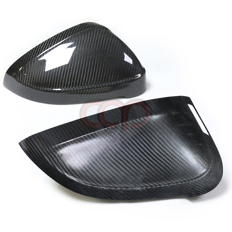 2017-2025 B9/B9.5 Audi A4, S4, A5, S5, RS5 - CAP Dry Carbon Fiber Stick On Mirror Covers (Pair)