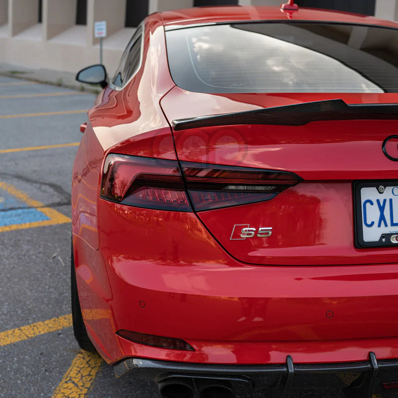 2018-2019 B9 Audi A5/S5 - CAP Carbon Fiber Diffuser with LED - V1
