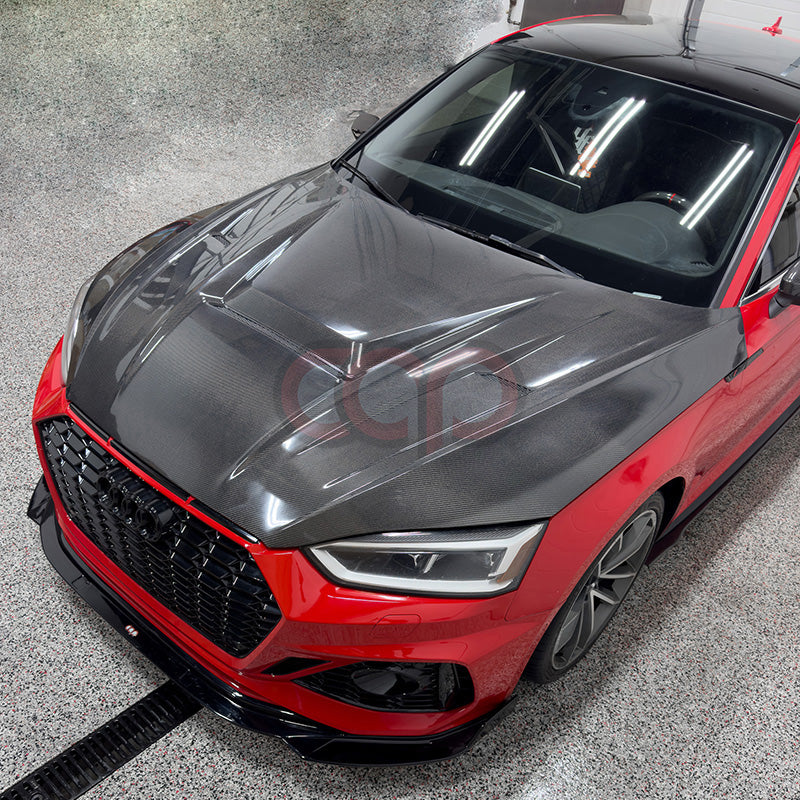 2018-2024 B9/B9.5 AUDI A5/S5/RS5 CAP Carbon Fiber Vented Hood