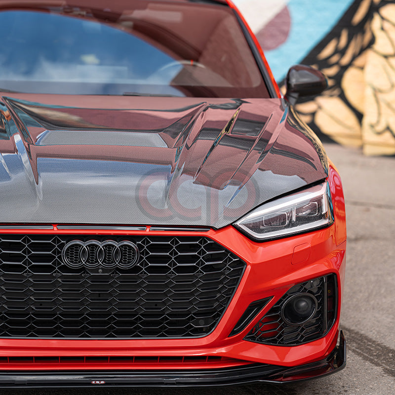 2018-2024 B9/B9.5 AUDI A5/S5/RS5 CAP Carbon Fiber Vented Hood
