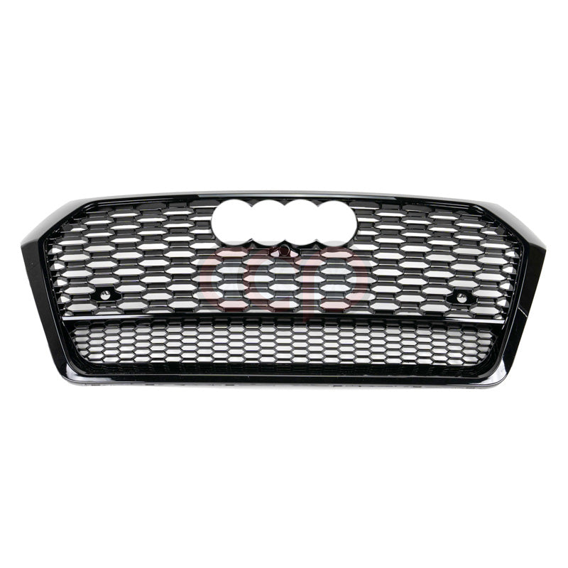 2018-2020 FY B9 Audi RSQ5 Honeycomb Grille Lower Frame Quattro | B9 Audi Q5/SQ5 Gloss Black Frame Gloss Black Mesh with Lower Frame