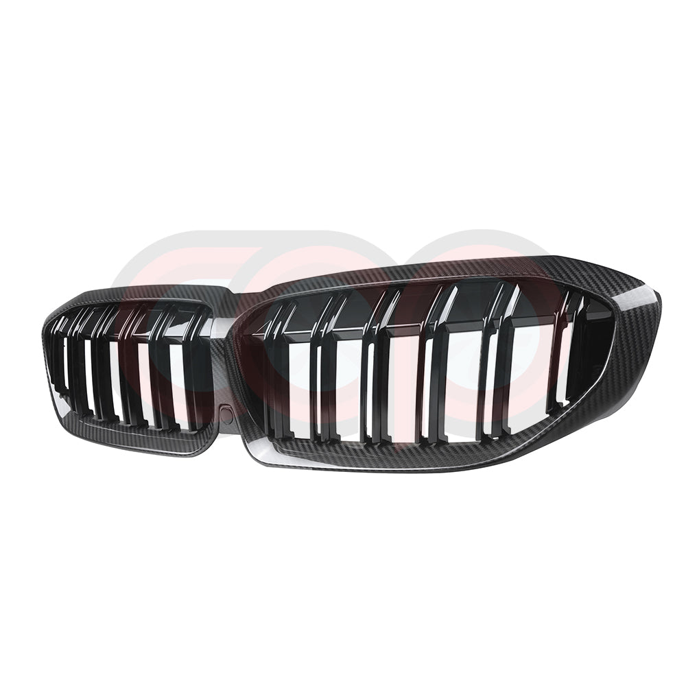 2019-2022 BMW G20 3 Series - Dry Carbon Fiber Dual Slats Grille