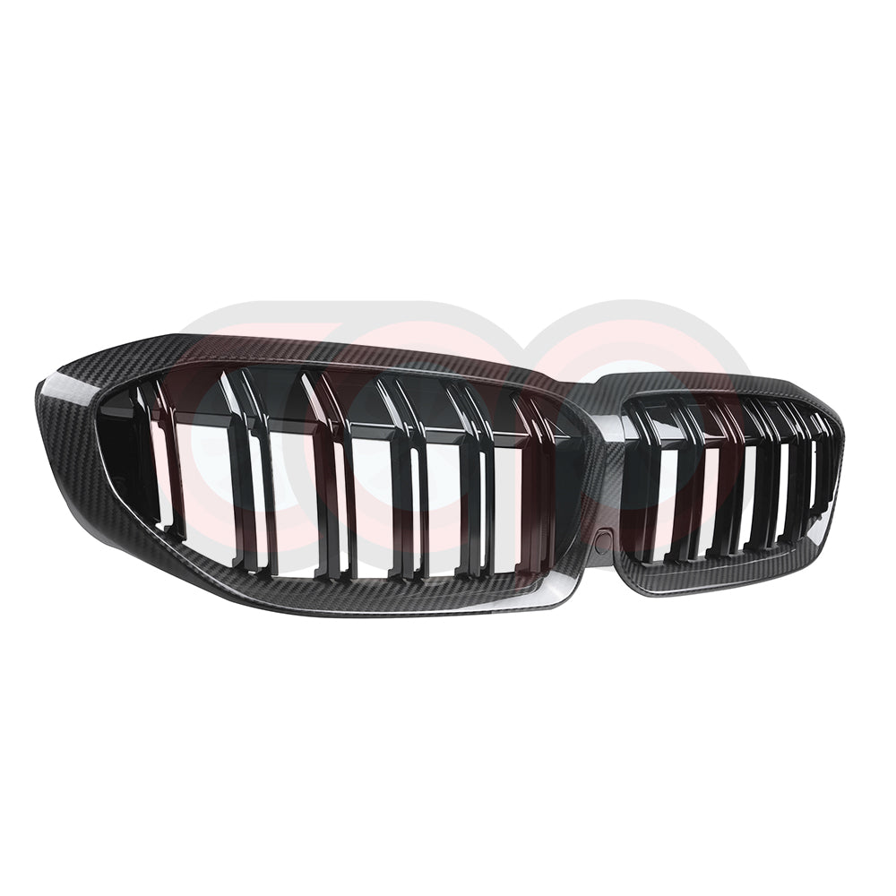 2019-2022 BMW G20 3 Series - Dry Carbon Fiber Dual Slats Grille