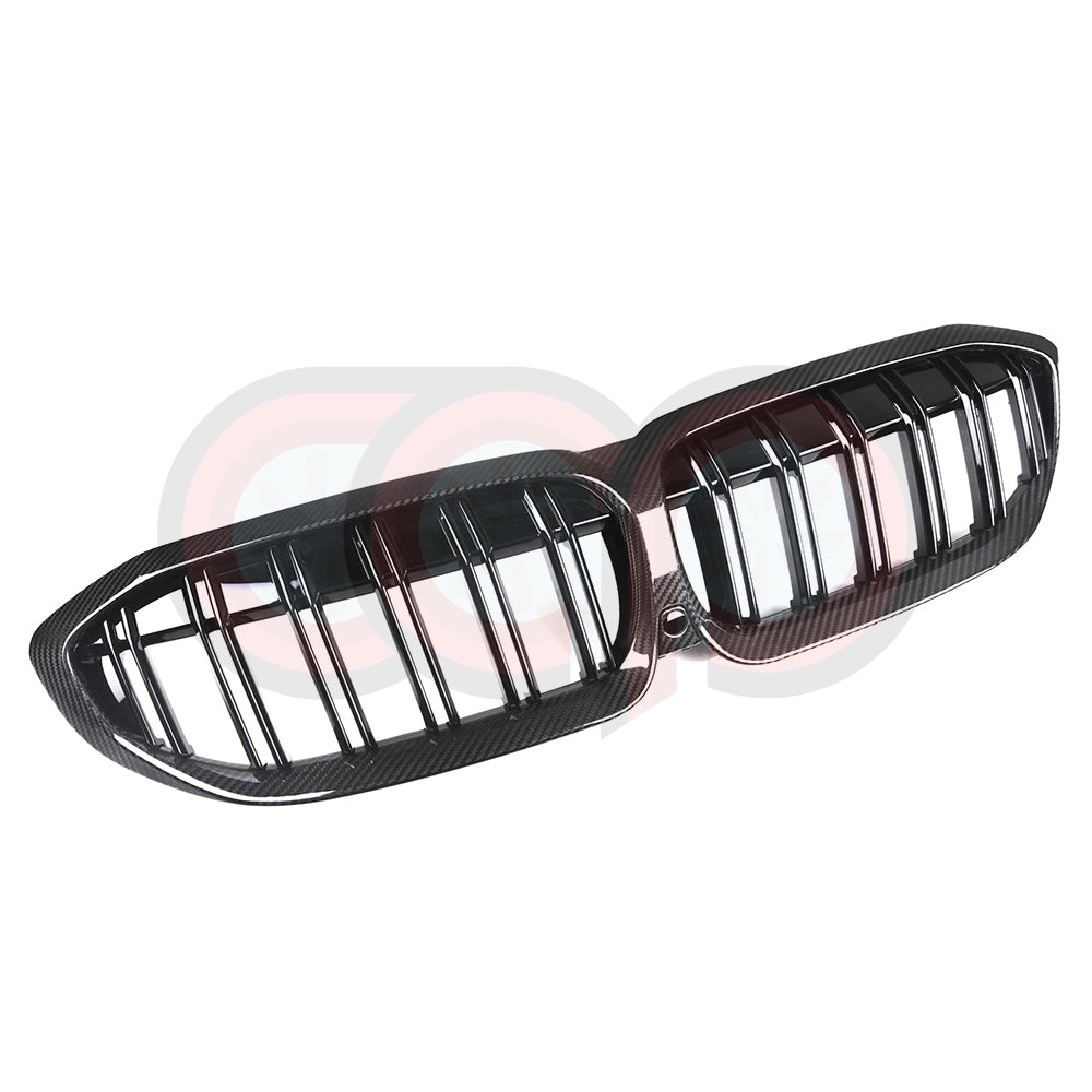 2019-2022 BMW G20 3 Series - Dry Carbon Fiber Dual Slats Grille