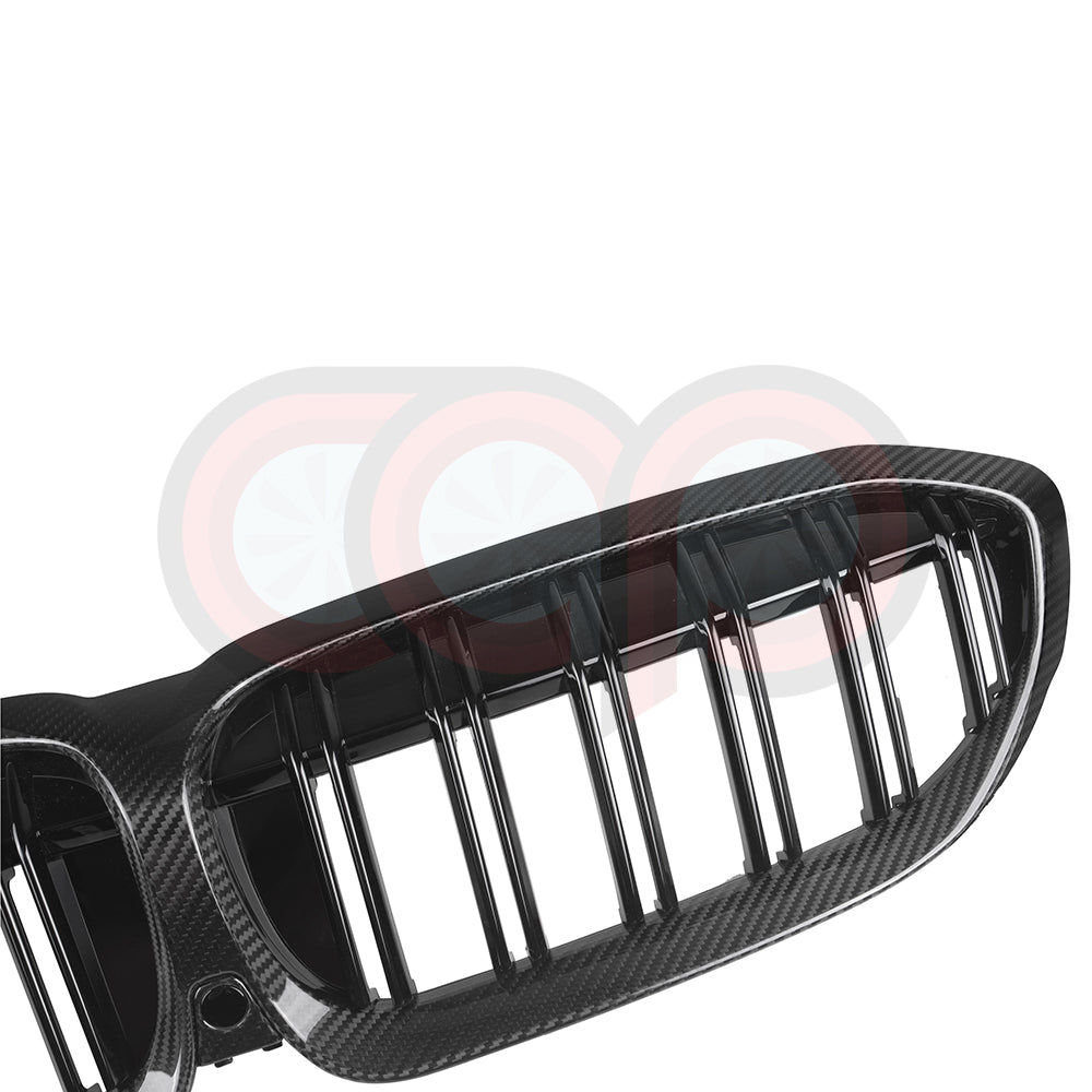 2019-2022 BMW G20 3 Series - Dry Carbon Fiber Dual Slats Grille