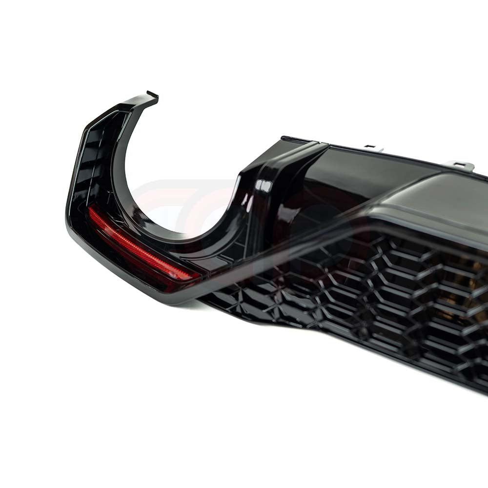 2019-2024 C8 Audi A7 S-Line/S7 - CAP Gloss Black RS7 Style Rear Diffuser with RS Exhaust Tips